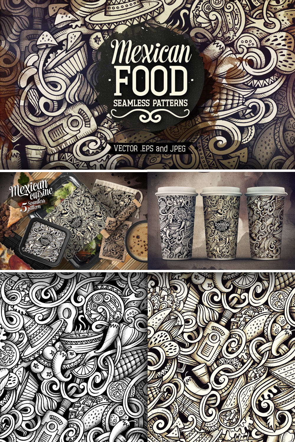 Mexican food graphics patterns of pinterest.