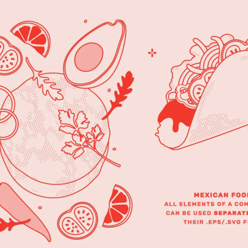 Mexican Food Vector Illustrations | MasterBundles