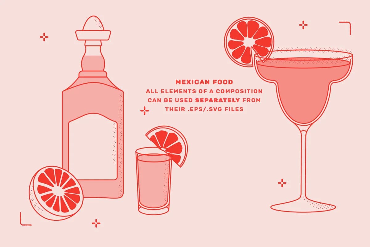 mexican food vector clipart pack.