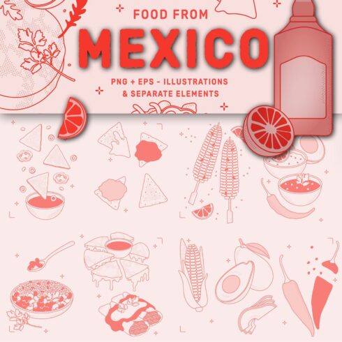 Mexican Food Vector Illustrations cover image.
