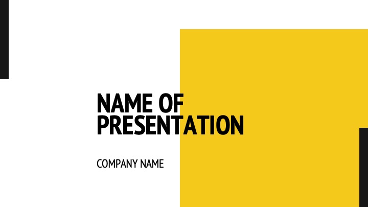 The title slide is whitish-yellow.