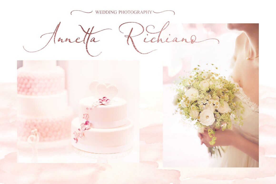 Annetta Richiano wedding photography, photo with image wedding cake.