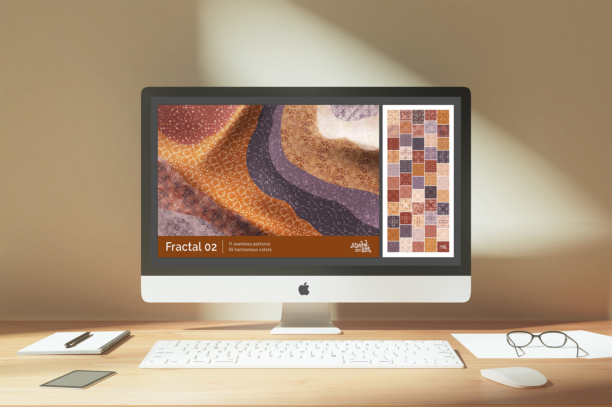 Fractal Patterns 02 desktop mockup.