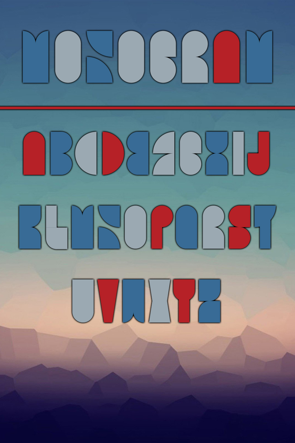 Monogram font of pinterest.