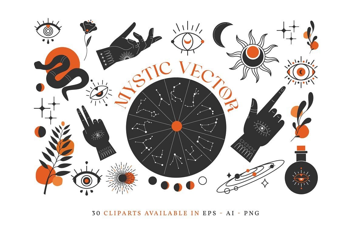 Mystic Clipart Vector PNG Preview 1.