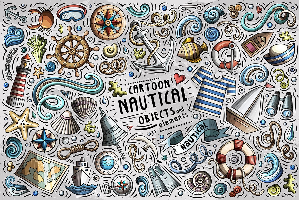 Natural images on the theme of seafaring.