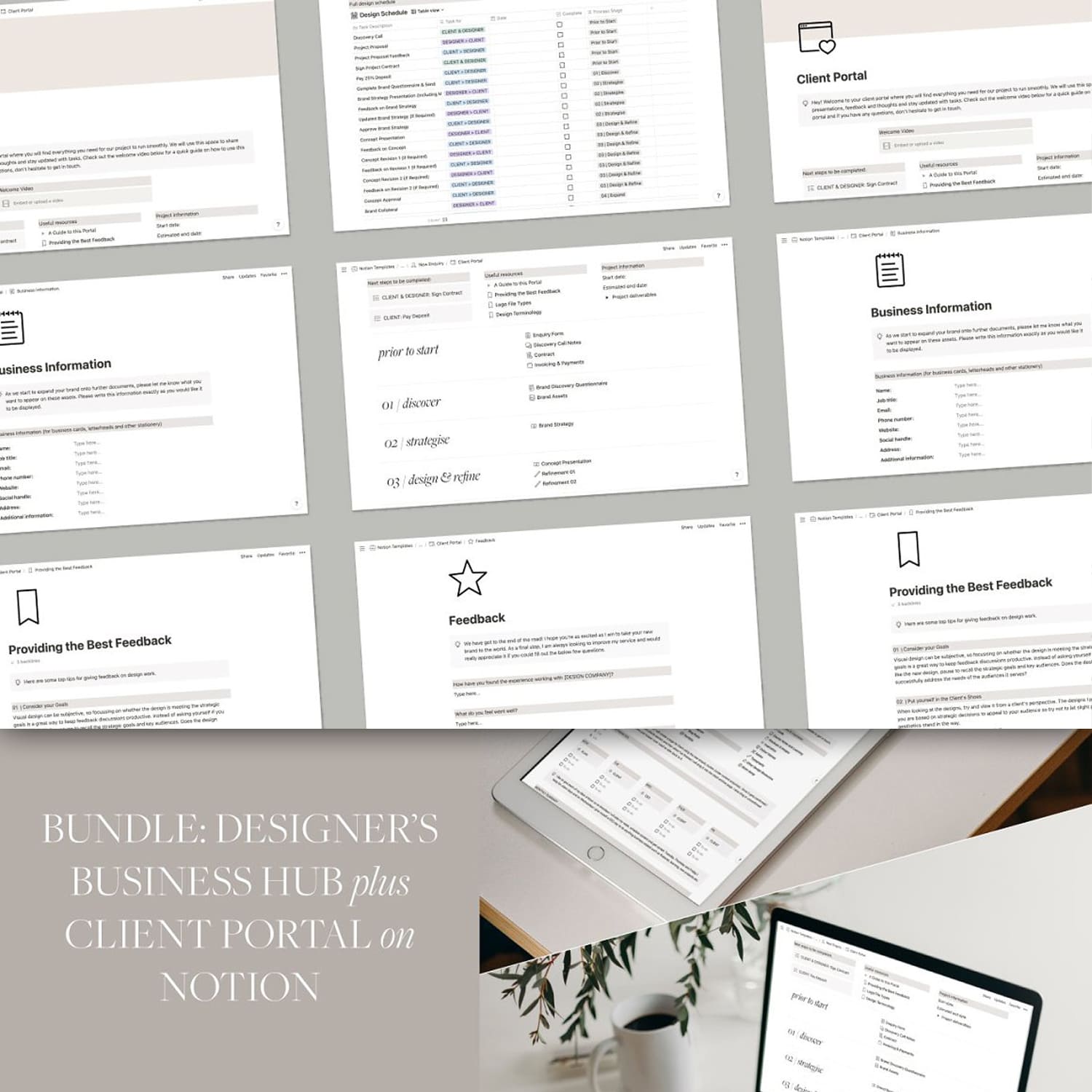 notion bundle for designers with design resources.