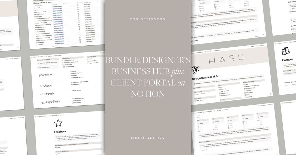 Notion Bundle for Designers facebook image.