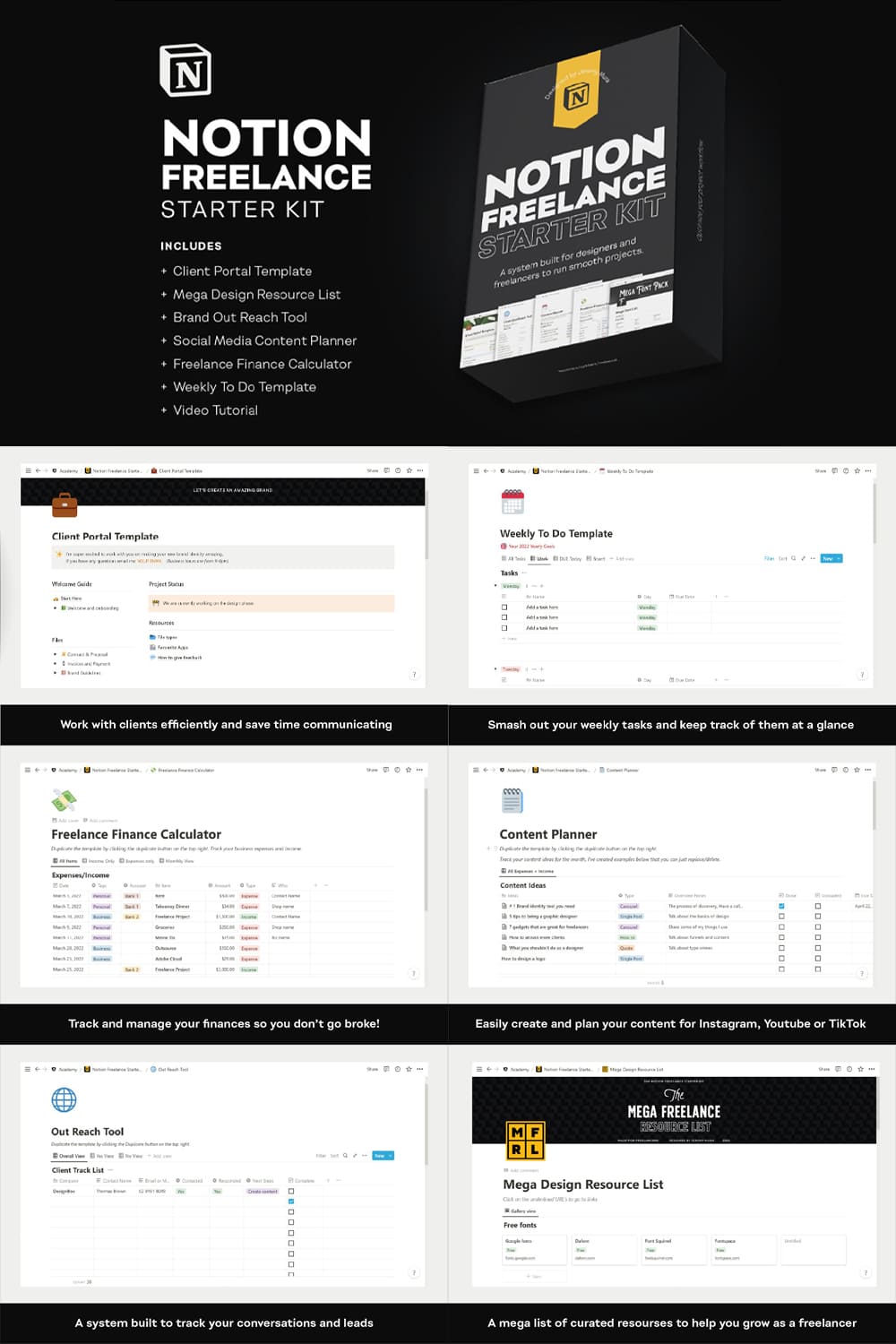 A collage of presentation page images with text content and tables.