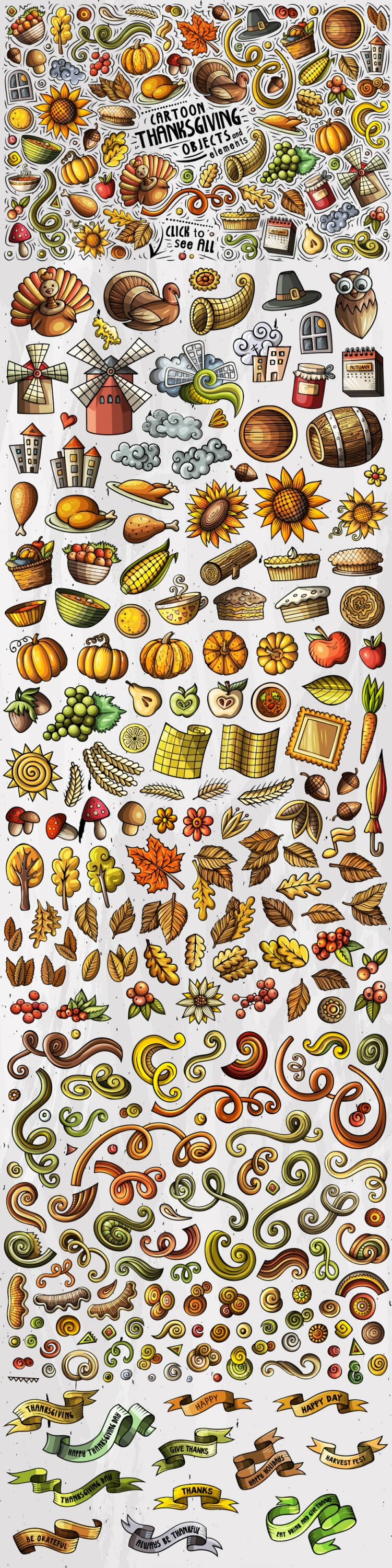 Objects on the day of thanksgiving in the image.