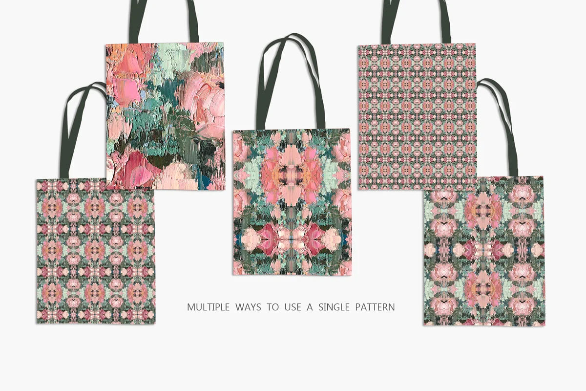 oil painting pattern for bags design.