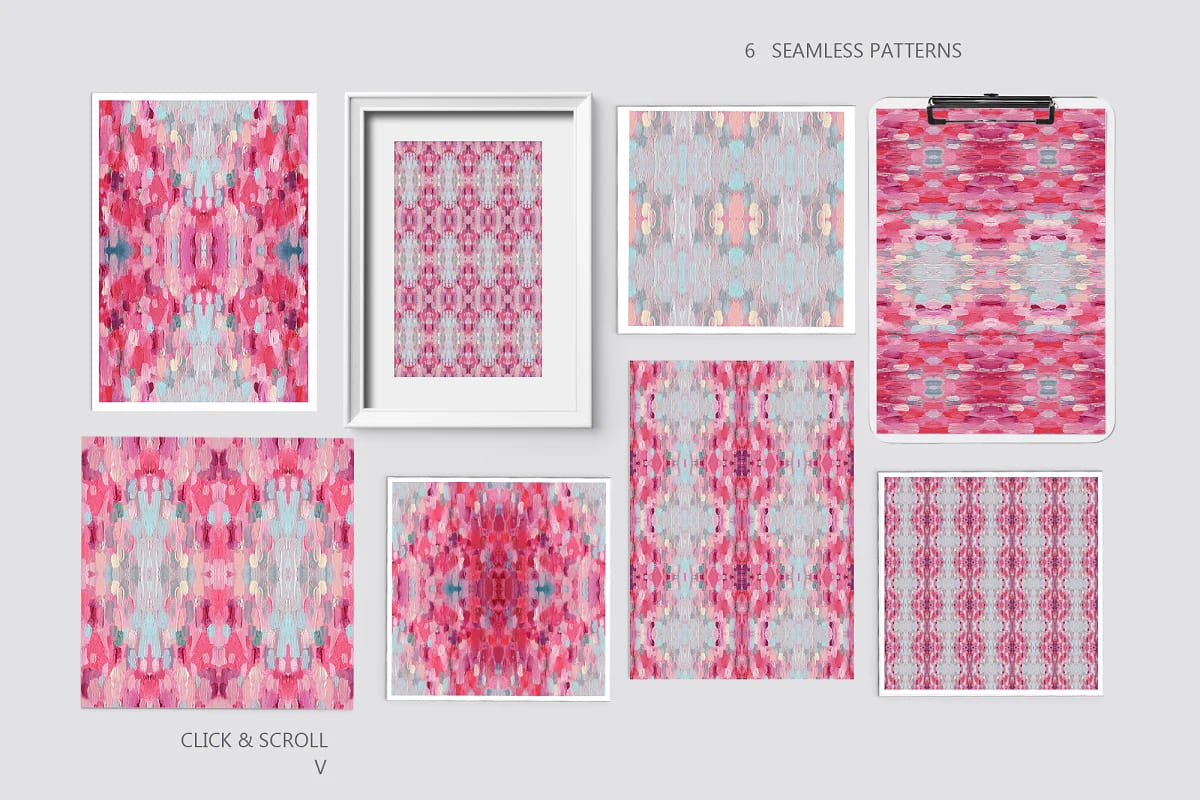 oil painting seamless pattern for different designs.