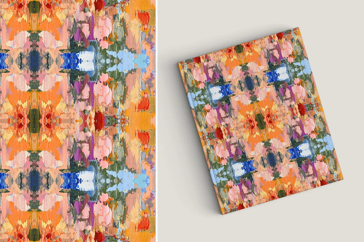 oil painting seamless patterns for notebooks design.