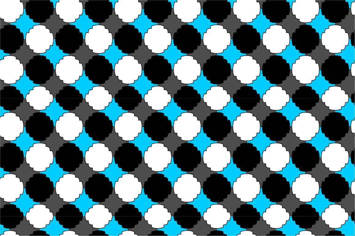 The stripes are intertwined, one stripe is white-blue, the other stripe is gray-black.