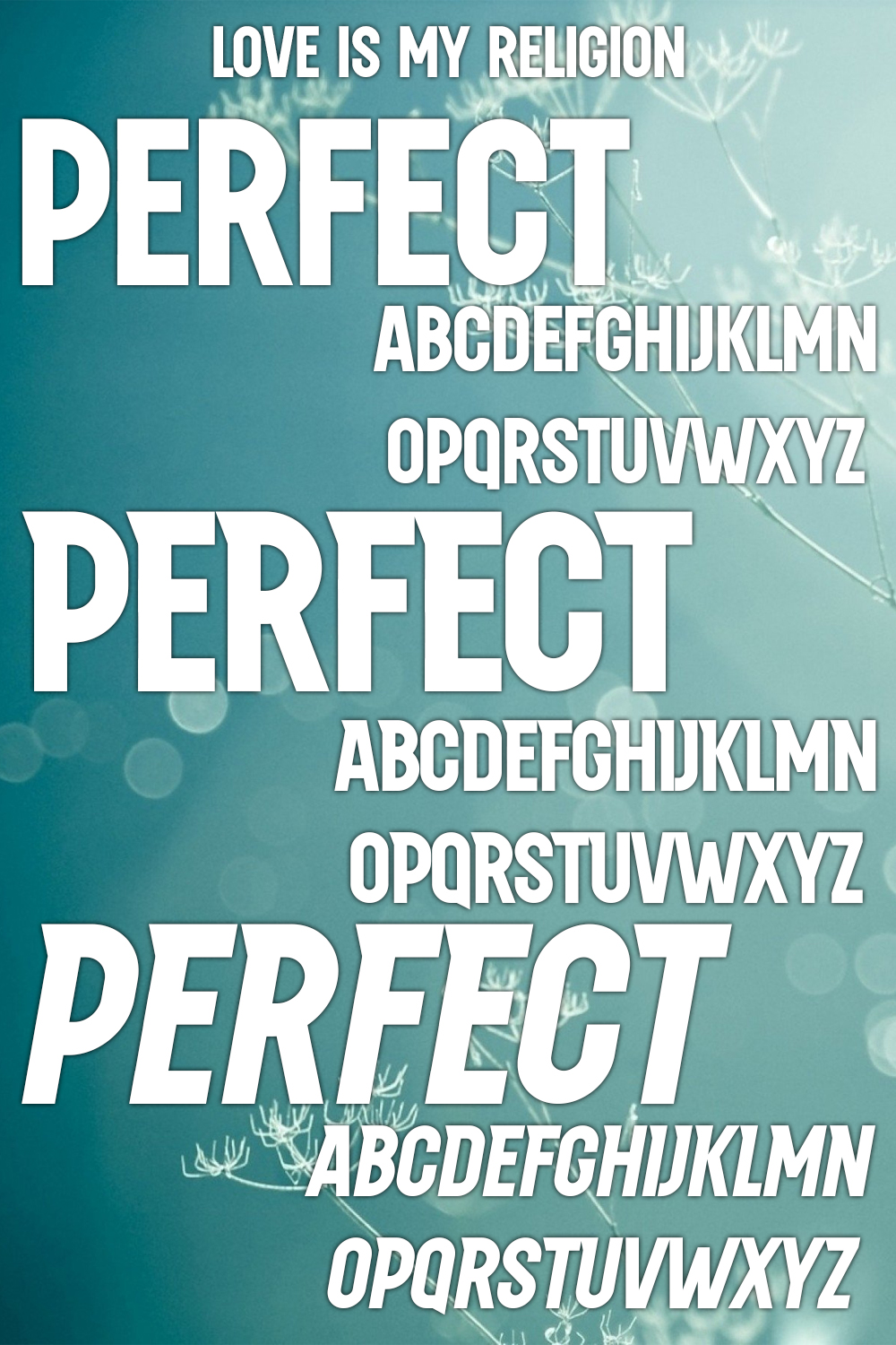 Perfect font of pinterest.