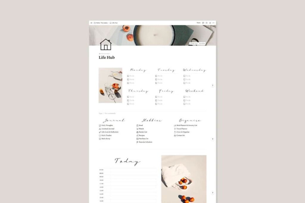 Personal Organisation Hub on Notion – MasterBundles