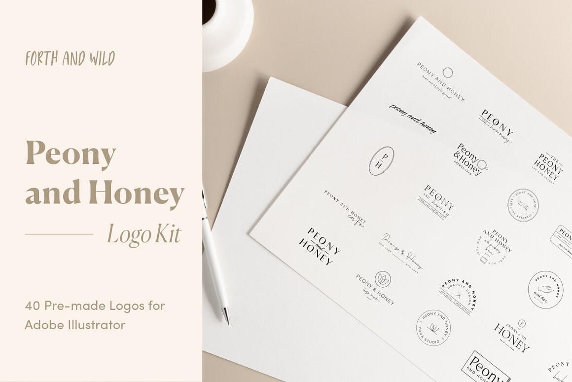 Peony and Honey by logo kit.