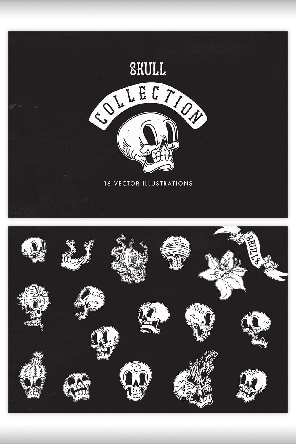 cartoon skulls collection.
