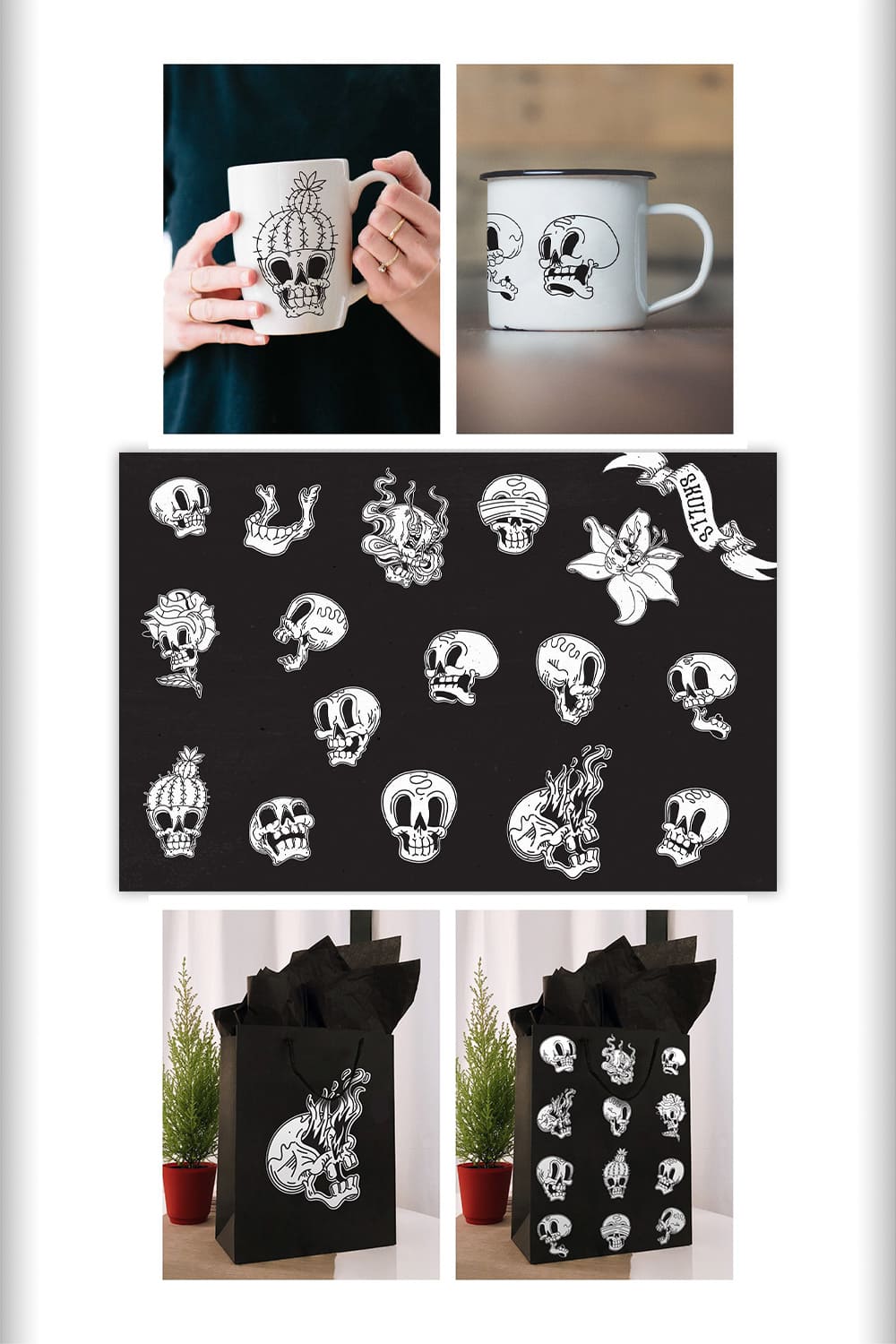 cartoon skulls pack.