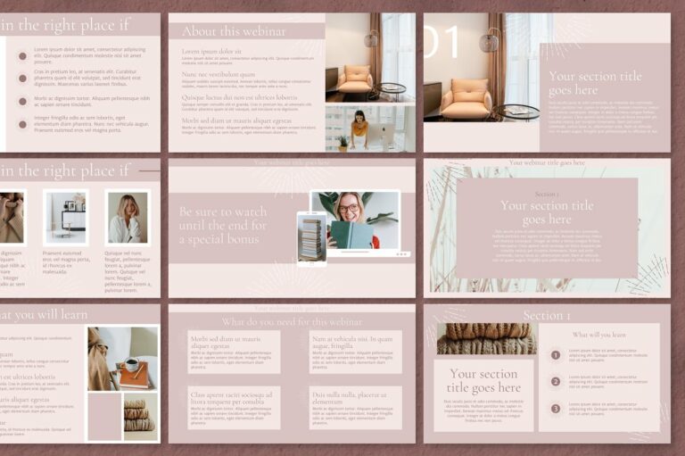 Beige Webinar Workshop Template – MasterBundles