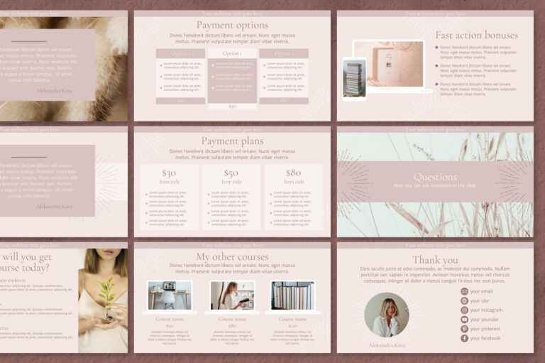 Beige Webinar Workshop Template – MasterBundles