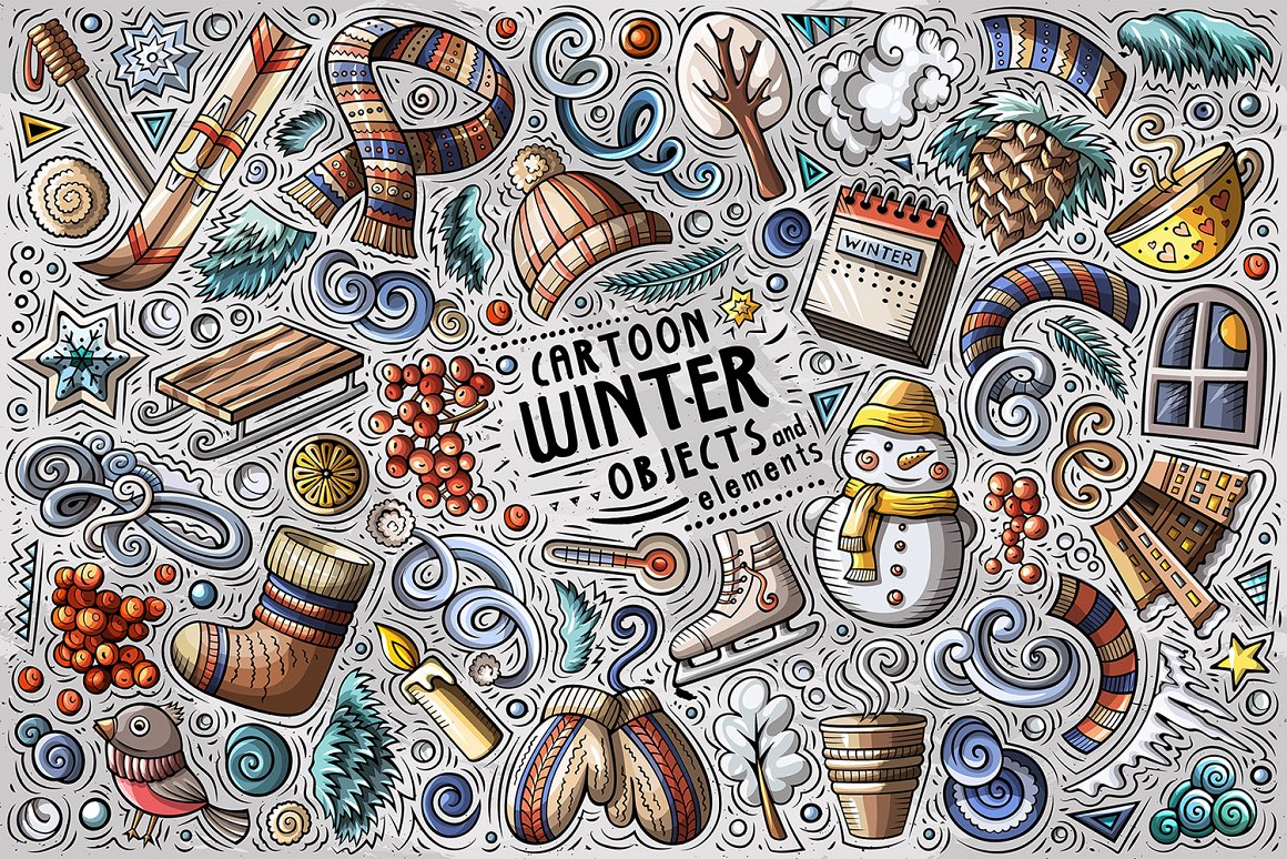 Winter attributes in the image.