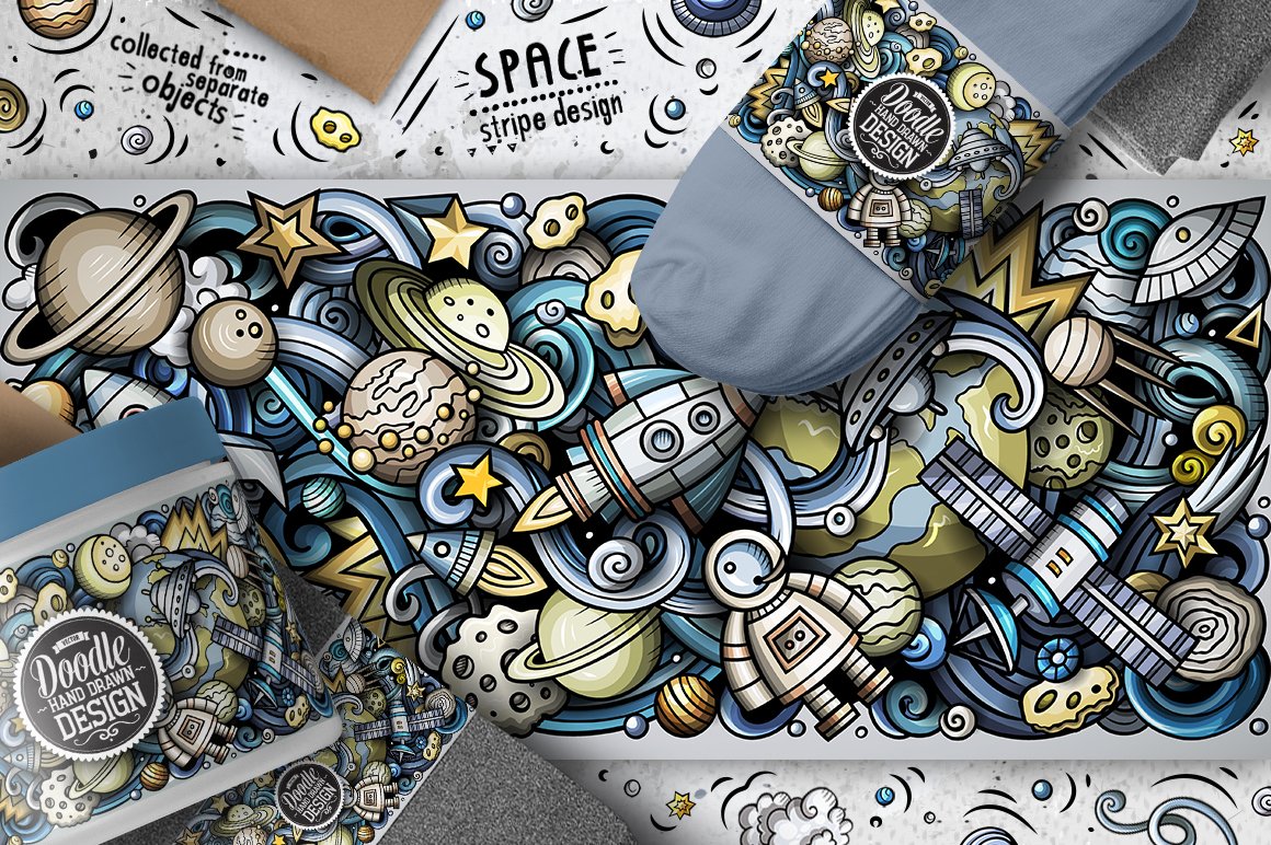 Space-themed socks and more.