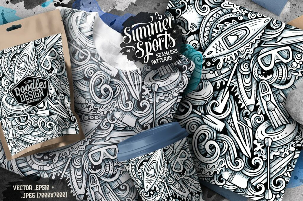 Sportsgraphics Patterns Summer Sport Graphics Patterns – MasterBundles