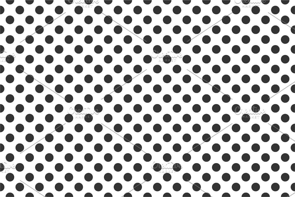 Full bodied circles in black, simple seamless pattern.