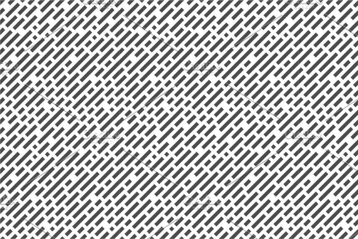 Diagonal black stripes of different lengths on a white background.