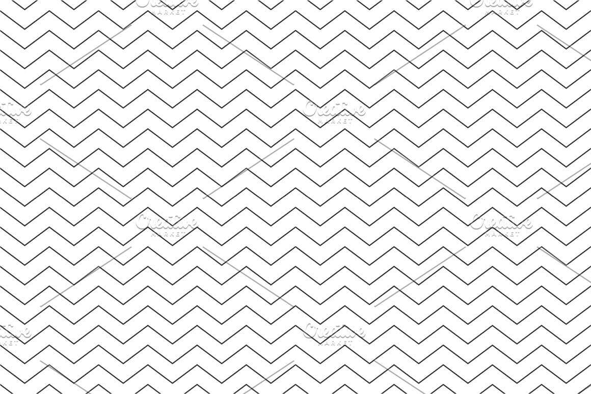 Pattern with drawn black zigzag lines on a white background.