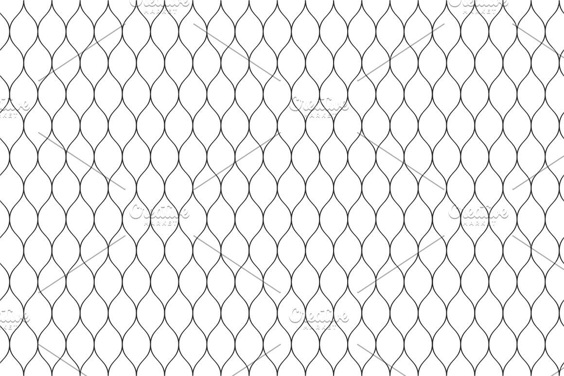 Grid in black color on white background, simple seamless pattern.
