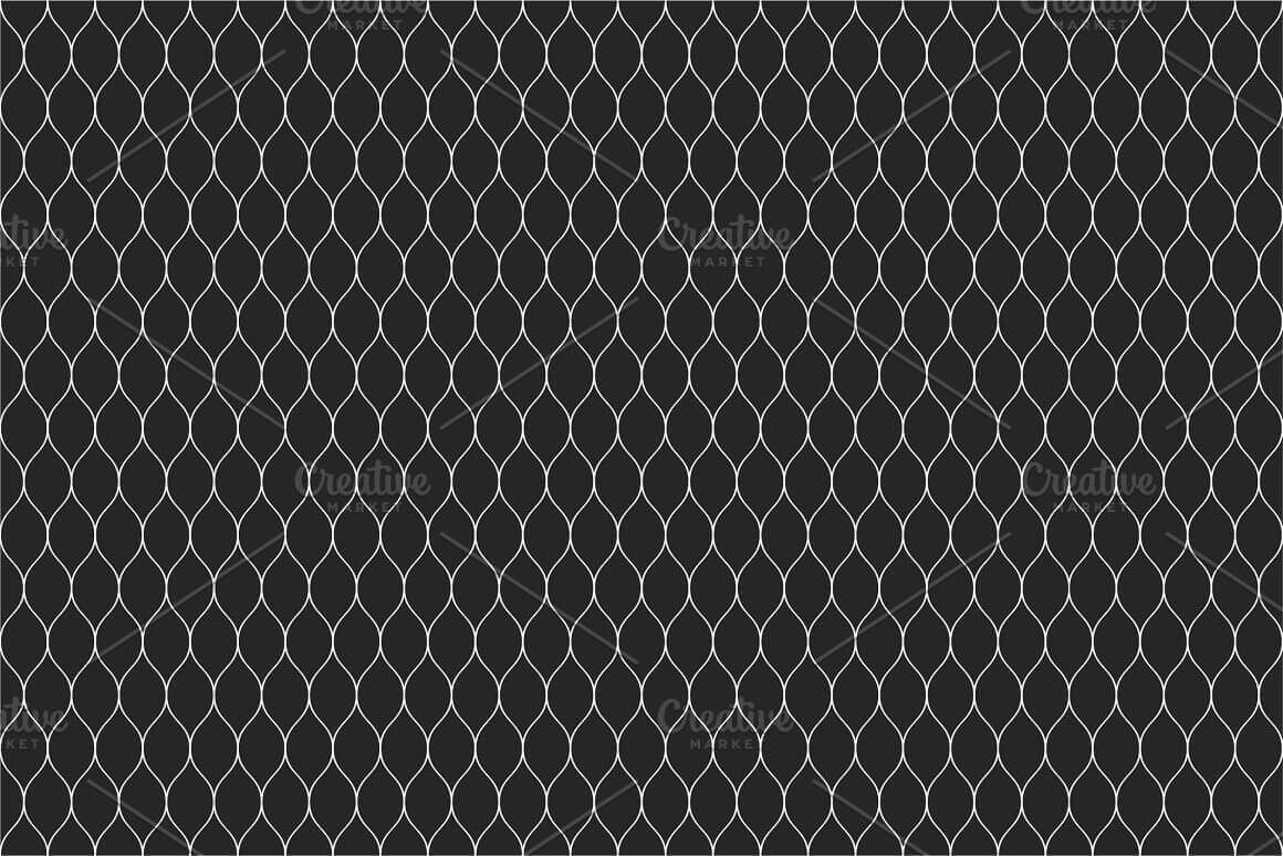 A pattern with a drawn white grid and a black background.