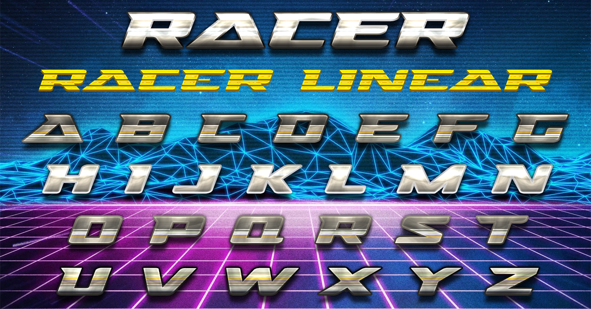 Racer font for facebook.