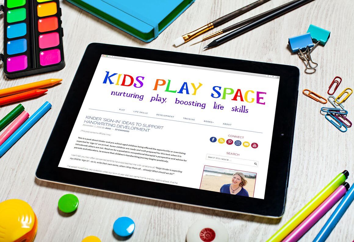 Preview Kids play space on the tablet.