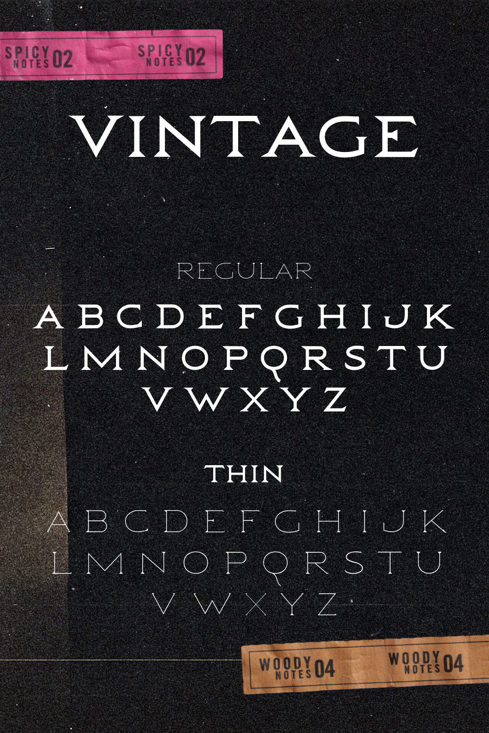 Retro vintage font of pinterest.