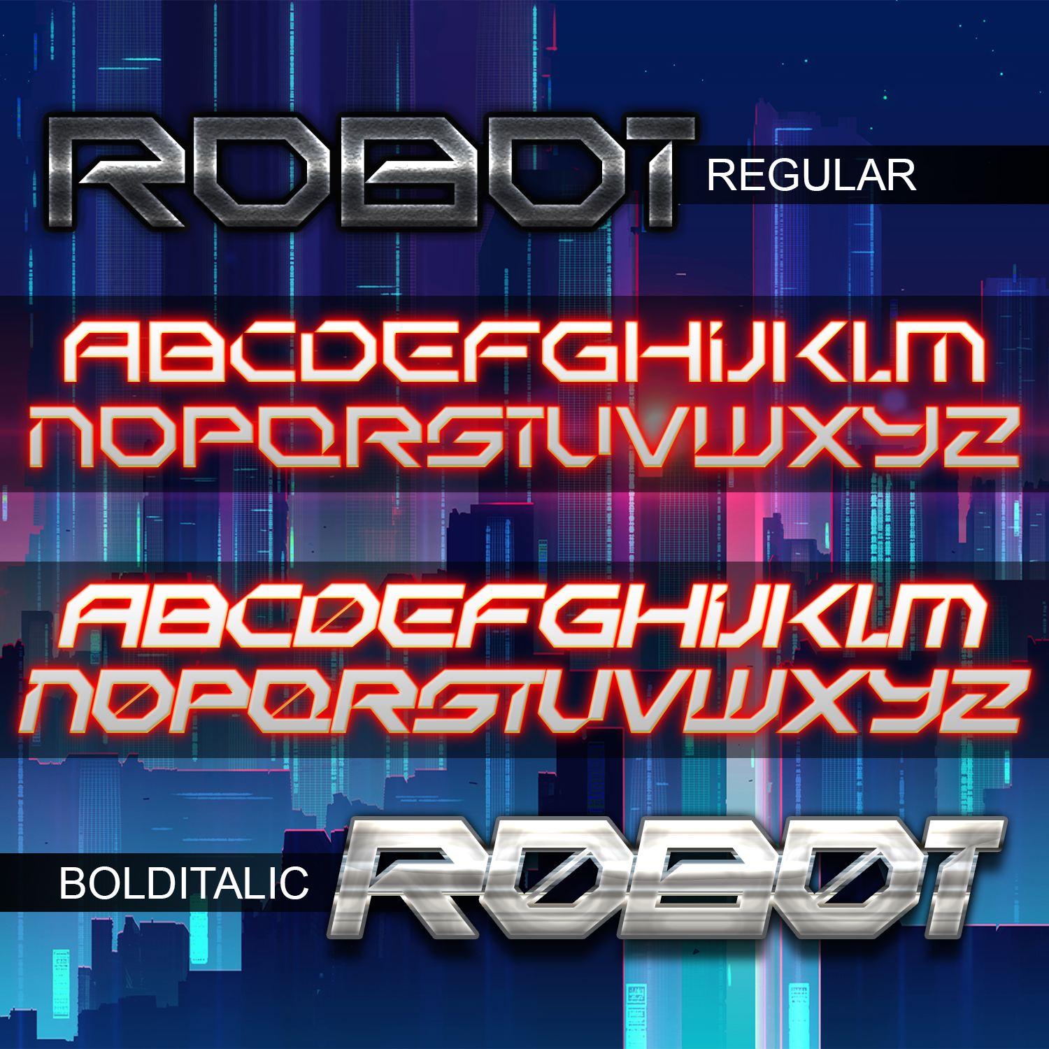 Cyberpunk style for font.