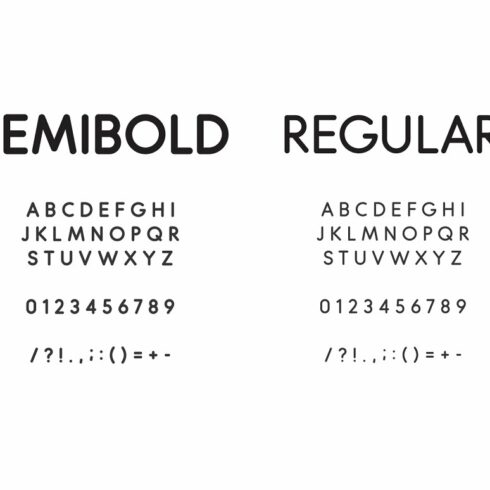Image fonts for different types of use.