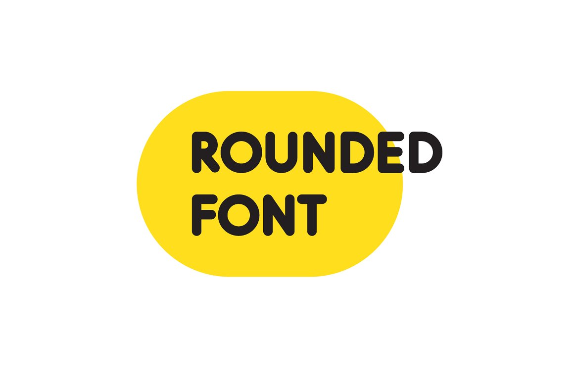 The title logo of the font pack, the inscription on the yellow oval.