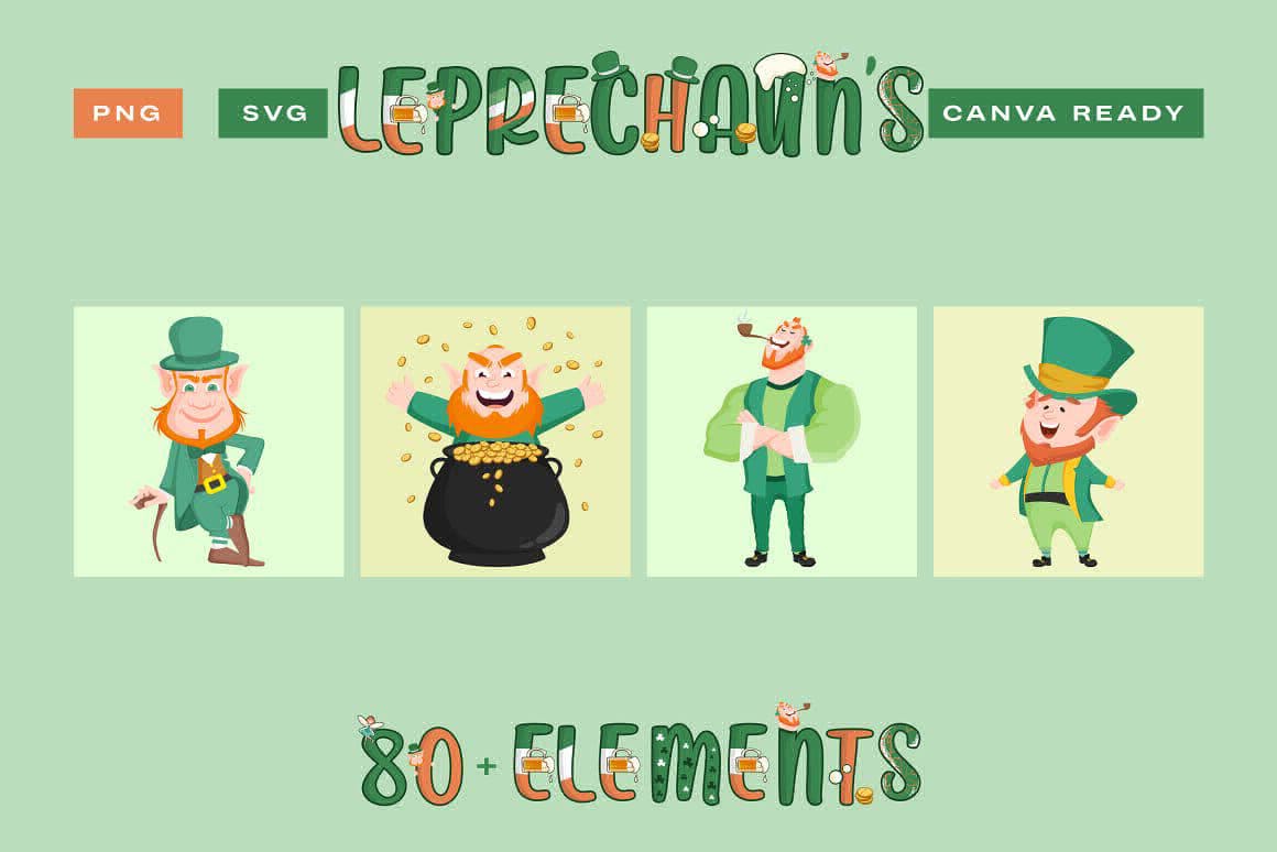 Saint Patricks Clipart Mega Kit Preview 11.