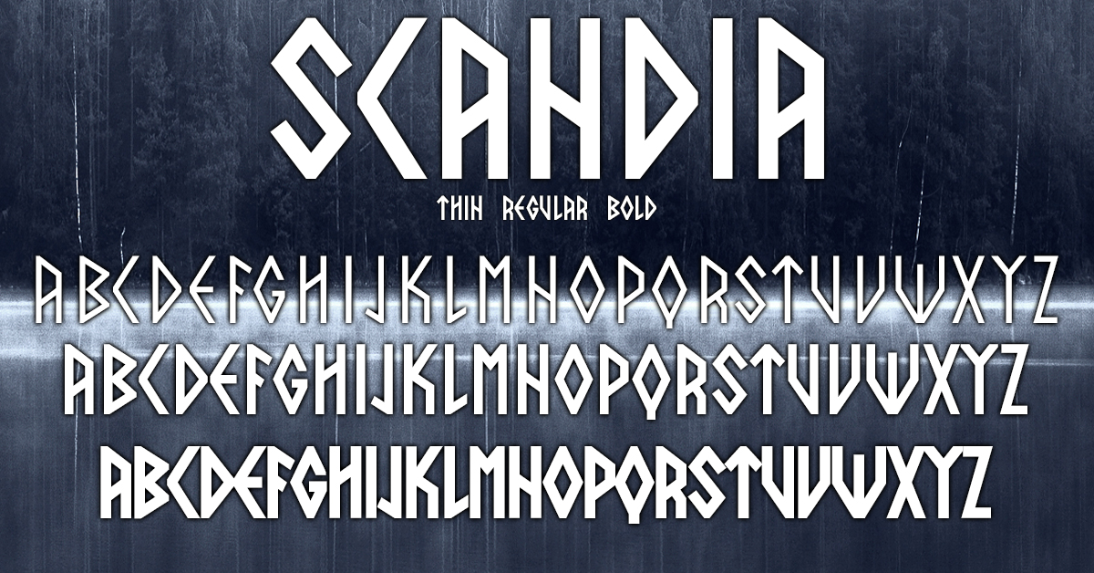 Scandia font for facebook.