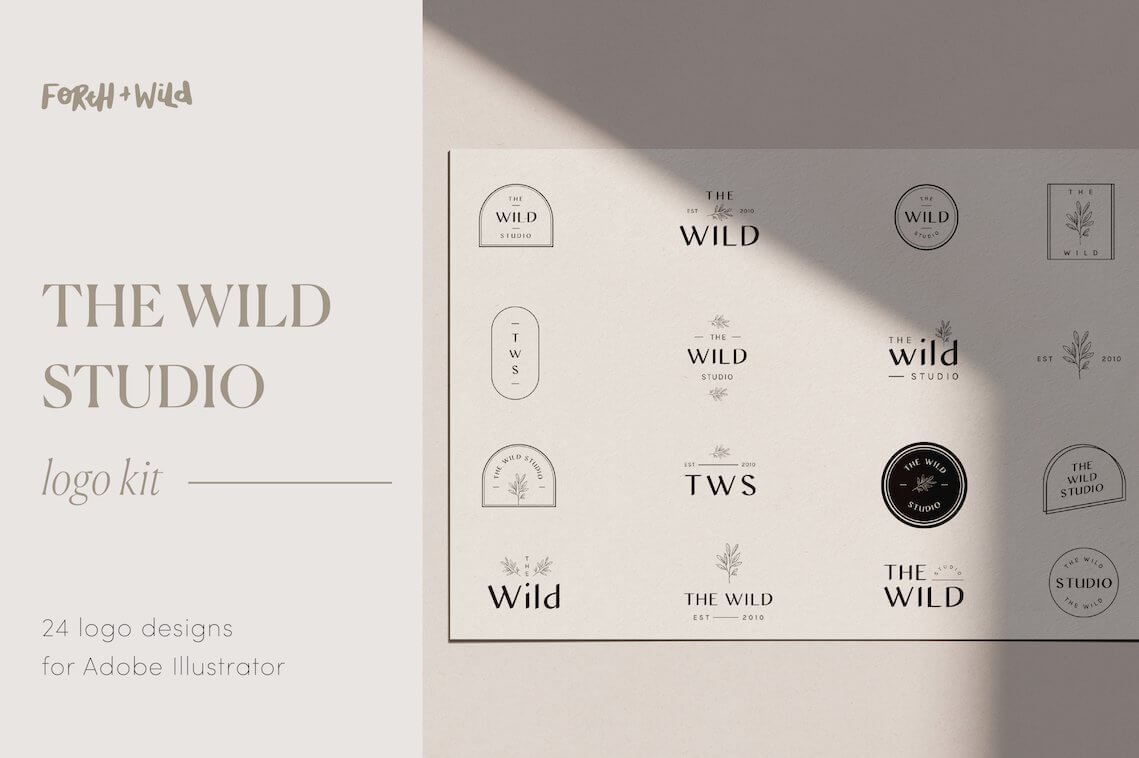 24 logo designs of the wild studio.