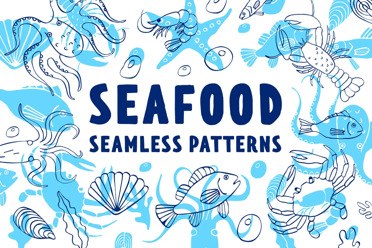 seafood patterns.