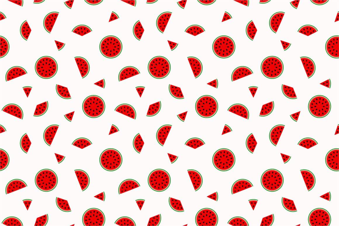 Seamless watermelon patterns.