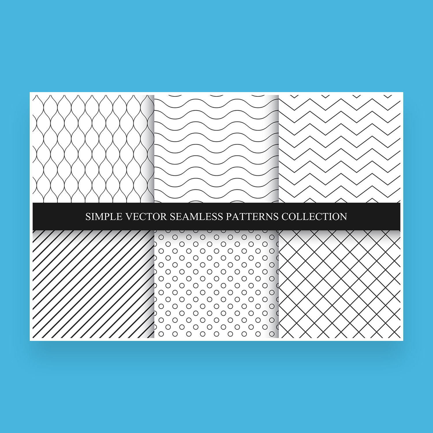 seamless geometric minimal patterns cover image.