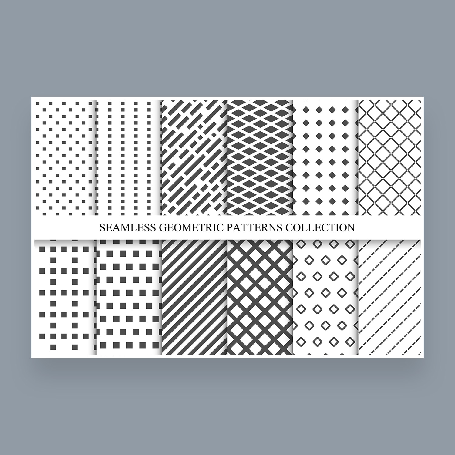 seamless geometric patterns set cover image.