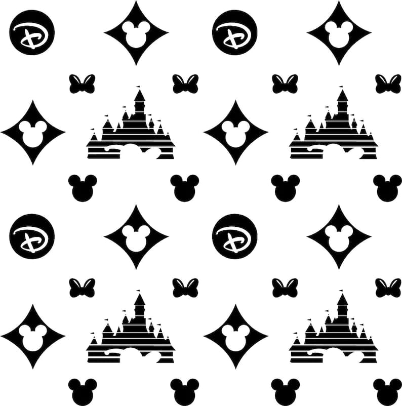 Disney Louis Vuitton Seamless Pattern SVG, Seamless Pattern Disney Vector, Disney Seamless Pattern PNG, DXF, EPS