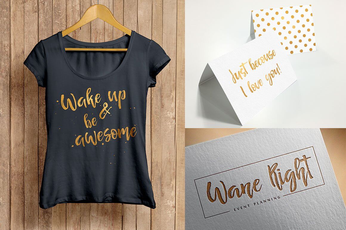 Using the Senorita font to write words on a T-shirt, business card, or note.