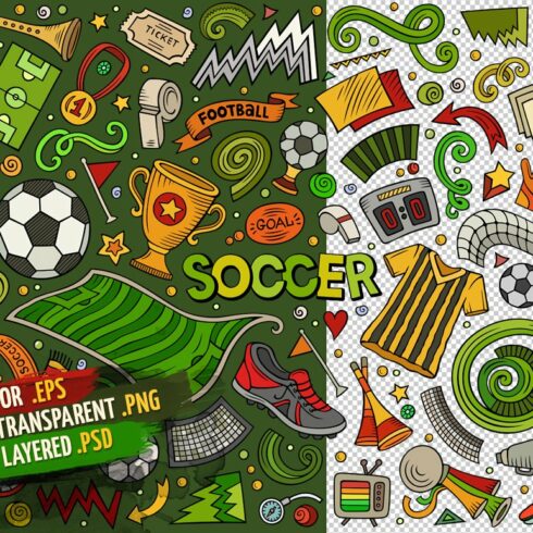 Soccer Objects & Elements Set | Master Bundles