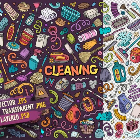 Elegant presentation of images on the theme of cleaning.